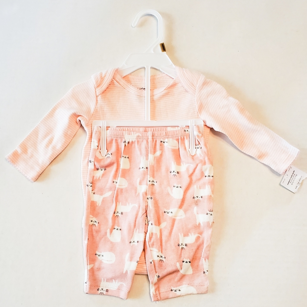 Carters Newborn Baby Girl set bodsuit & leggings